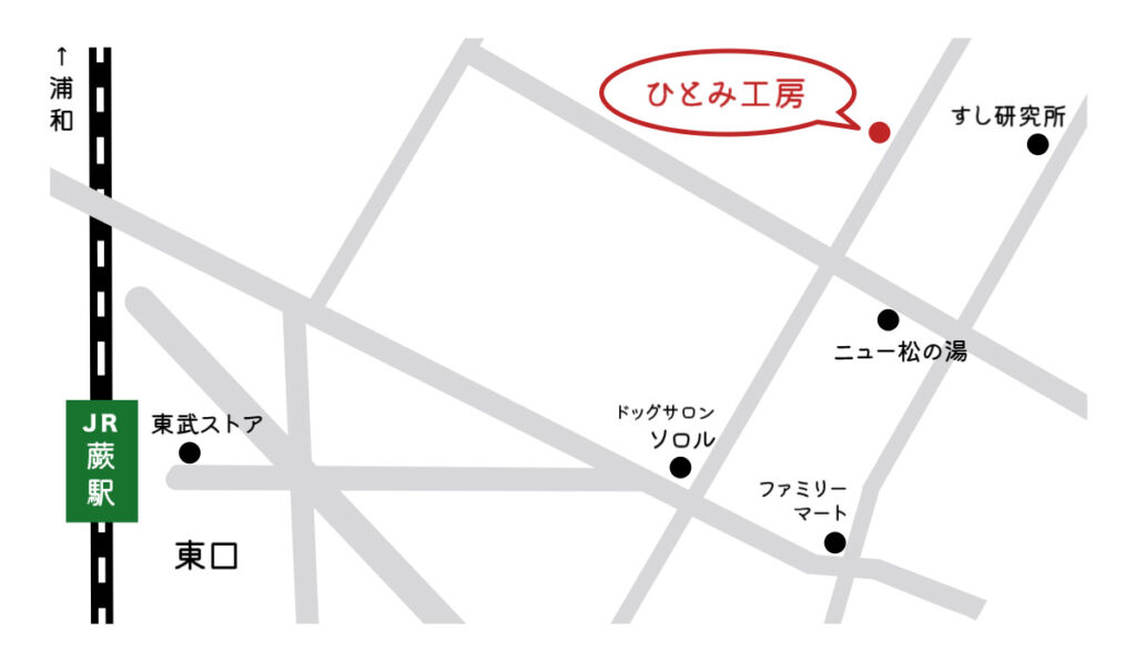 蕨駅からの地図